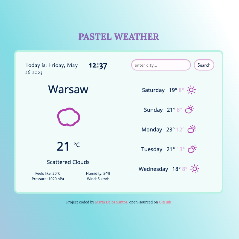 React weather project